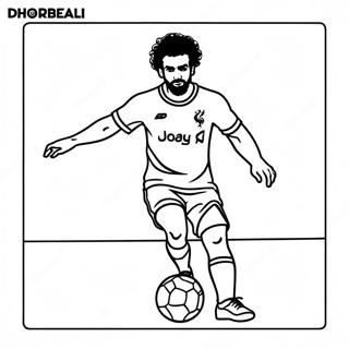 Page A Colorier De Mo Salah Dribblant Le Ballon 41189-34216