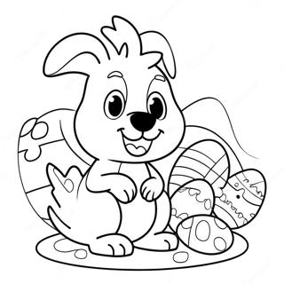 Page A Colorier De Bluey Pour Paques 4120-3324