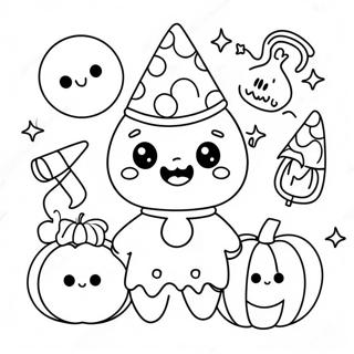 Page A Colorier Kawaii Halloween 41228-34230