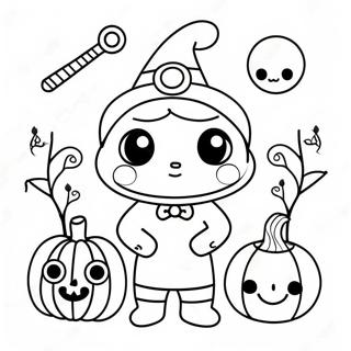 Page A Colorier Kawaii Halloween 41228-34232