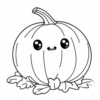 Page A Colorier Mignon Citrouille Kawaii 41229-34233