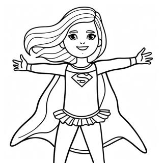 Page A Colorier Fille Autonome Avec Cape De Super Heros 41269-34268