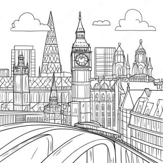 Page A Colorier Skyline De Londres 41278-34278