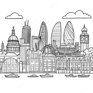 Page A Colorier Skyline De Londres 41278-34279