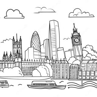 Page A Colorier Skyline De Londres 41278-34280