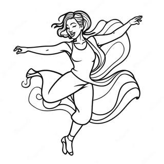 Page A Colorier Danseur De Jazz Energique 41329-34325