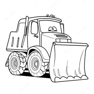 Page A Colorier De Mignon Camion De Deneigement Avec Des Flocons De Neige 41430-34388