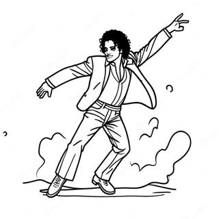 Page A Colorier De Michael Jackson Dansant En Moonwalk 41440-34397