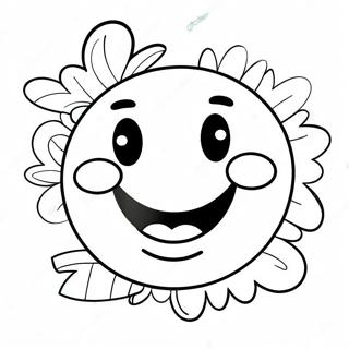 Page A Colorier De La Tete Souriante Heureuse 4151-3352