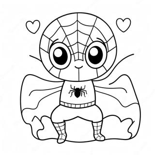 Spiderman Saint-Valentin Pages À Colorier