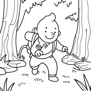 Page A Colorier De Tintin Aventure Dans La Jungle 41540-34469