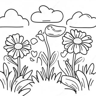 Page A Colorier De Jardin De Soucis Lumineux 41560-34487