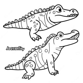 Page A Colorier De Vector Le Crocodile 41599-34514