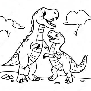 Jurassic Park Spinosaurus Contre T-Rex Pages À Colorier