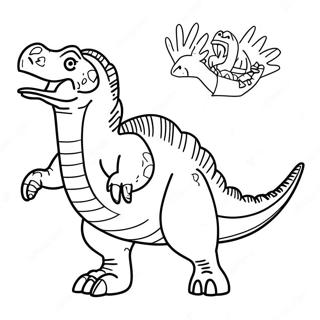 Page A Colorier Du Spinosaurus Feroce Rugissant 41650-34563