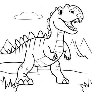 Page A Colorier Du Spinosaurus Feroce Rugissant 41650-34564