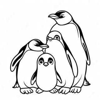 Page A Colorier De La Famille De Pingouins Adorables 41730-34625