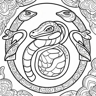 Page A Colorier De Lembleme Du Serpent Slytherin 41740-34649