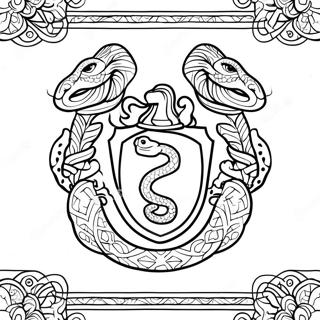 Page A Colorier De Lembleme Du Serpent Slytherin 41740-34650