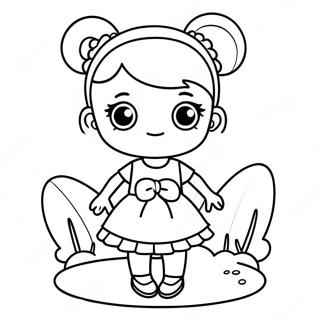 Fille Gacha Life Mignonne En Robe Page A Colorier 41770-34657