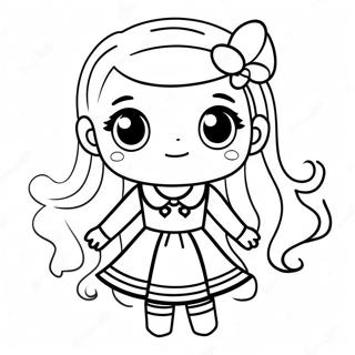 Fille Gacha Life Mignonne En Robe Page A Colorier 41770-34660