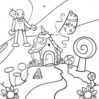 Page A Colorier De Laventure Fantaisiste De Candyland 4181-3376