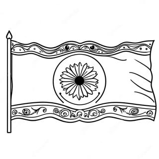 Page A Colorier Du Drapeau Indien 41829-34704