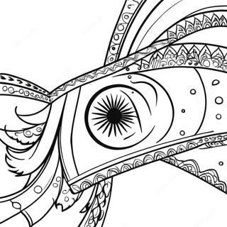 Page A Colorier Du Drapeau Indien Vibrant 41830-34706