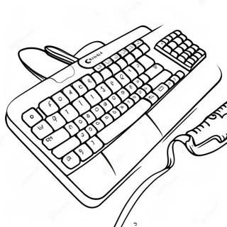 Page A Colorier Du Clavier Dordinateur Colore 41910-34769