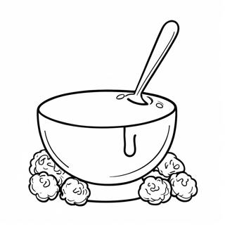 Page A Colorier Bol De Cereales Colore Avec Du Lait 42061-34883