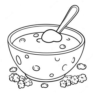 Page A Colorier Bol De Cereales Colore Avec Du Lait 42061-34884