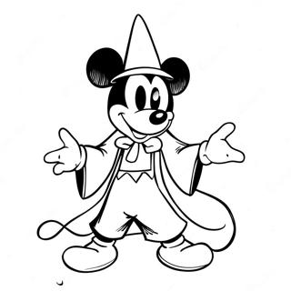 Mickey Le Sorcier Pages À Colorier