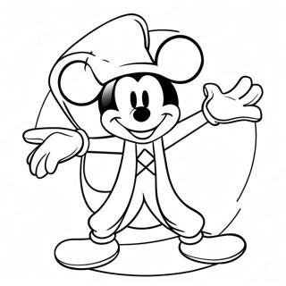 Page A Colorier Mickey Le Sorcier Magique En Action 42141-34950