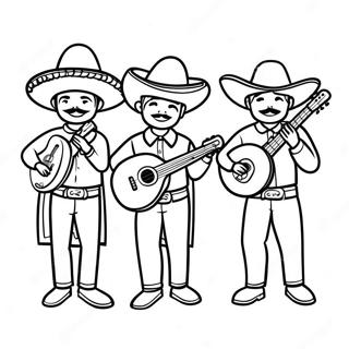 Page A Colorier Groupe Mariachi Festif 42171-34967