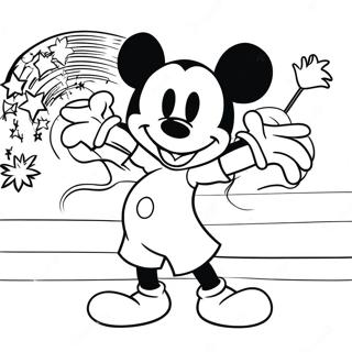 Page A Colorier Mickey Mouse Celebrant Le Jour De Lindependance 42191-34987