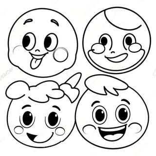 Page A Colorier Des Personnages Emoji Disney Heureux 42381-35138