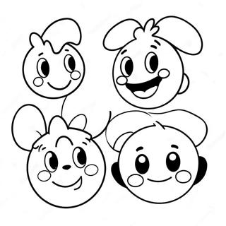 Page A Colorier Des Personnages Emoji Disney Heureux 42381-35139