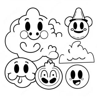 Page A Colorier Des Personnages Emoji Disney Heureux 42381-35140