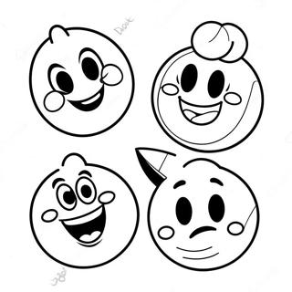 Page A Colorier Des Personnages Emoji Disney Heureux 42381-35321