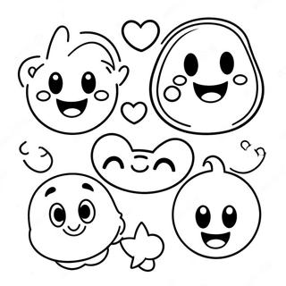 Page A Colorier Des Personnages Emoji Disney Heureux 42381-35324