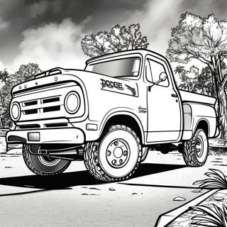 Page A Colorier Dun Camion Dodge Sureleve Personnalise 42391-35335