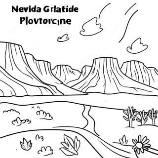 Page A Colorier Du Contour De Letat Du Nevada 42420-35166