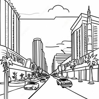 Page A Colorier Du Strip De Las Vegas 42421-35170