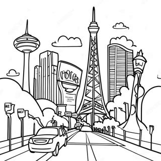 Page A Colorier Du Strip De Las Vegas 42421-35171