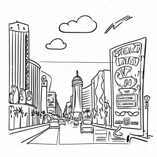 Page A Colorier Du Strip De Las Vegas 42421-35350