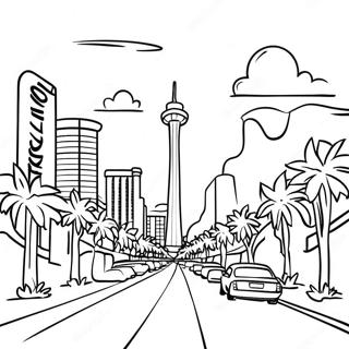 Page A Colorier Du Strip De Las Vegas 42421-35352