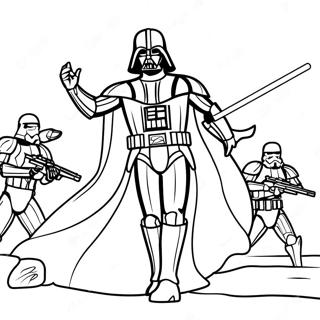 Darth Vader Dans Une Page A Colorier De Bataille Epique 42441-35181