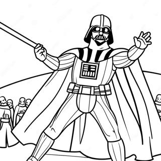 Darth Vader Dans Une Page A Colorier De Bataille Epique 42441-35183