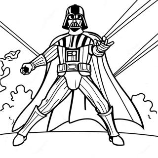 Darth Vader Dans Une Page A Colorier De Bataille Epique 42441-35184