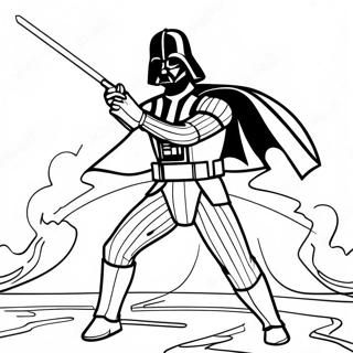 Darth Vader Dans Une Page A Colorier De Bataille Epique 42441-35366